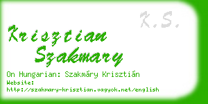 krisztian szakmary business card